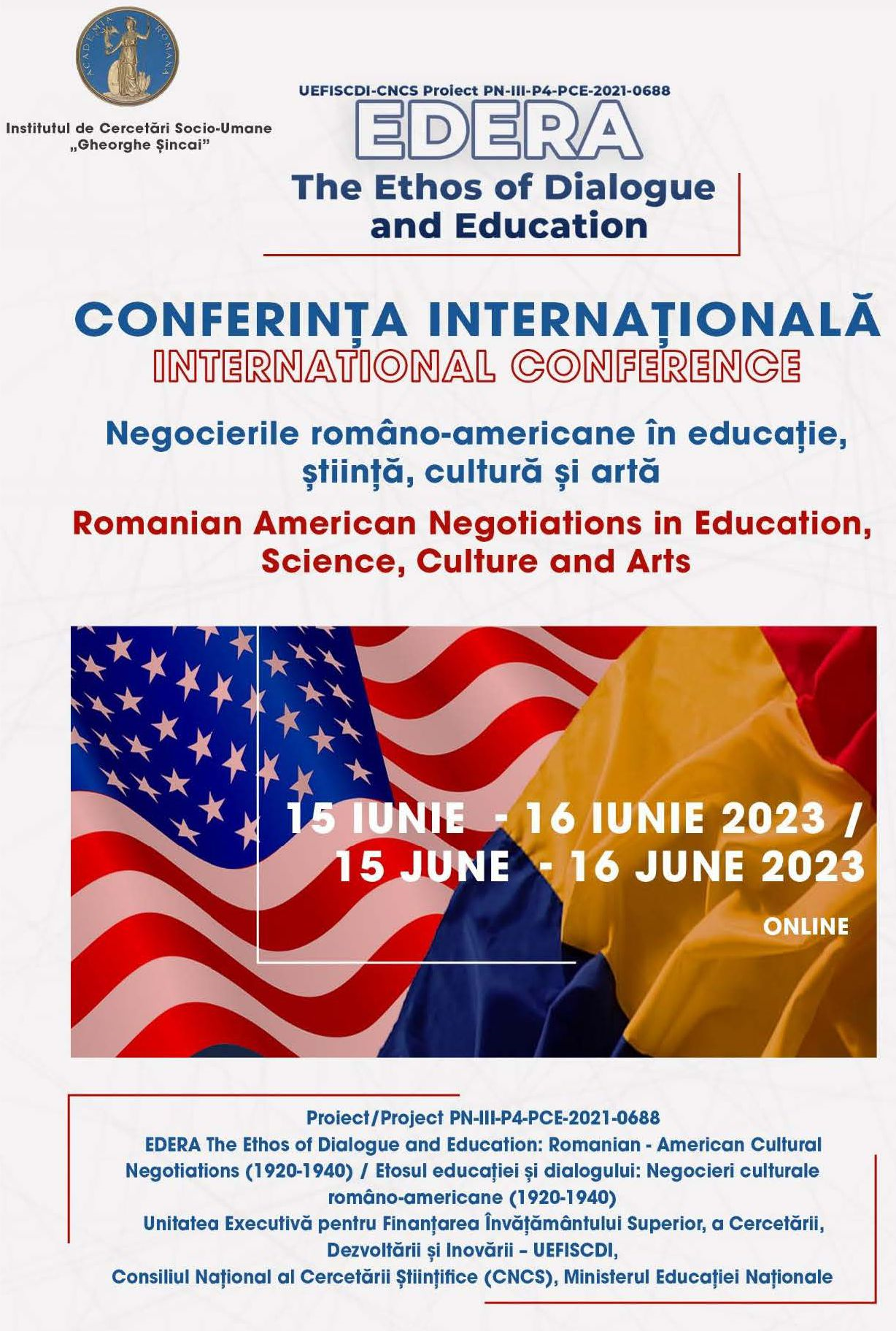 „Conferința Internațională - Negocierile româno-americane în educație, știință, cultură și artă”